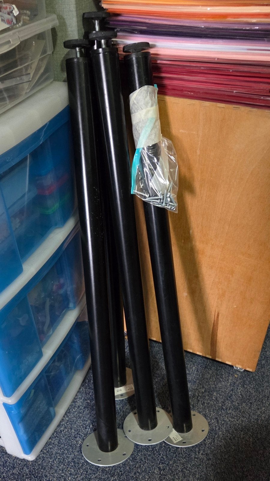 4 tafelpoten 70 cm hoog, Huis en Inrichting, Tafelonderdelen, Ophalen, Rond, 50 tot 100 cm, 50 tot 100 cm