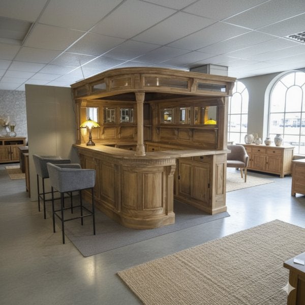 Huisbar Hoekbar Teak 2,60 m, Ophalen, Nieuw
