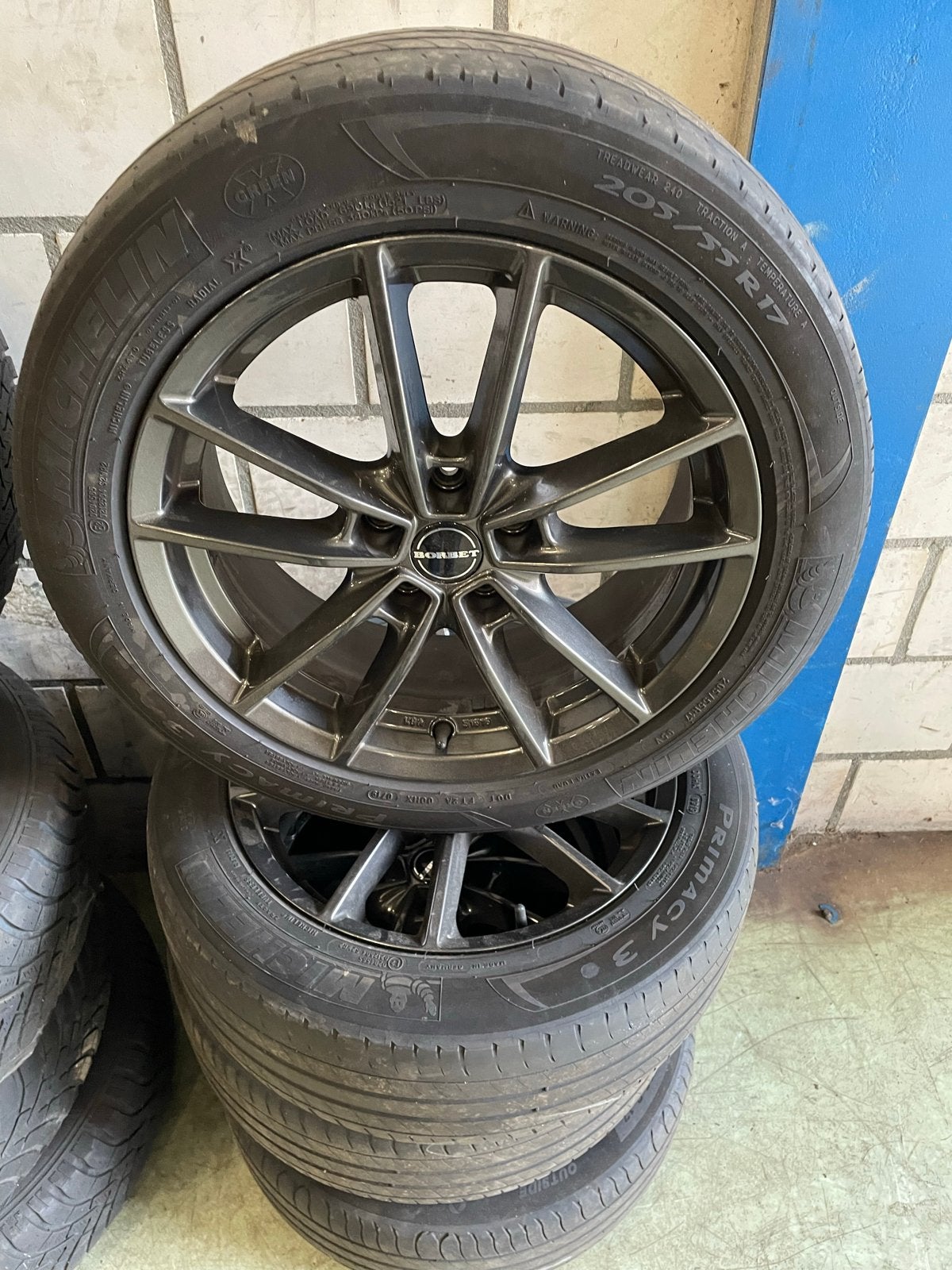17'' lichtmetalen velgen+ Michelin zomerbanden Citroen Berli, Gebruikt, Banden en Velgen, 17 inch, Berkvens