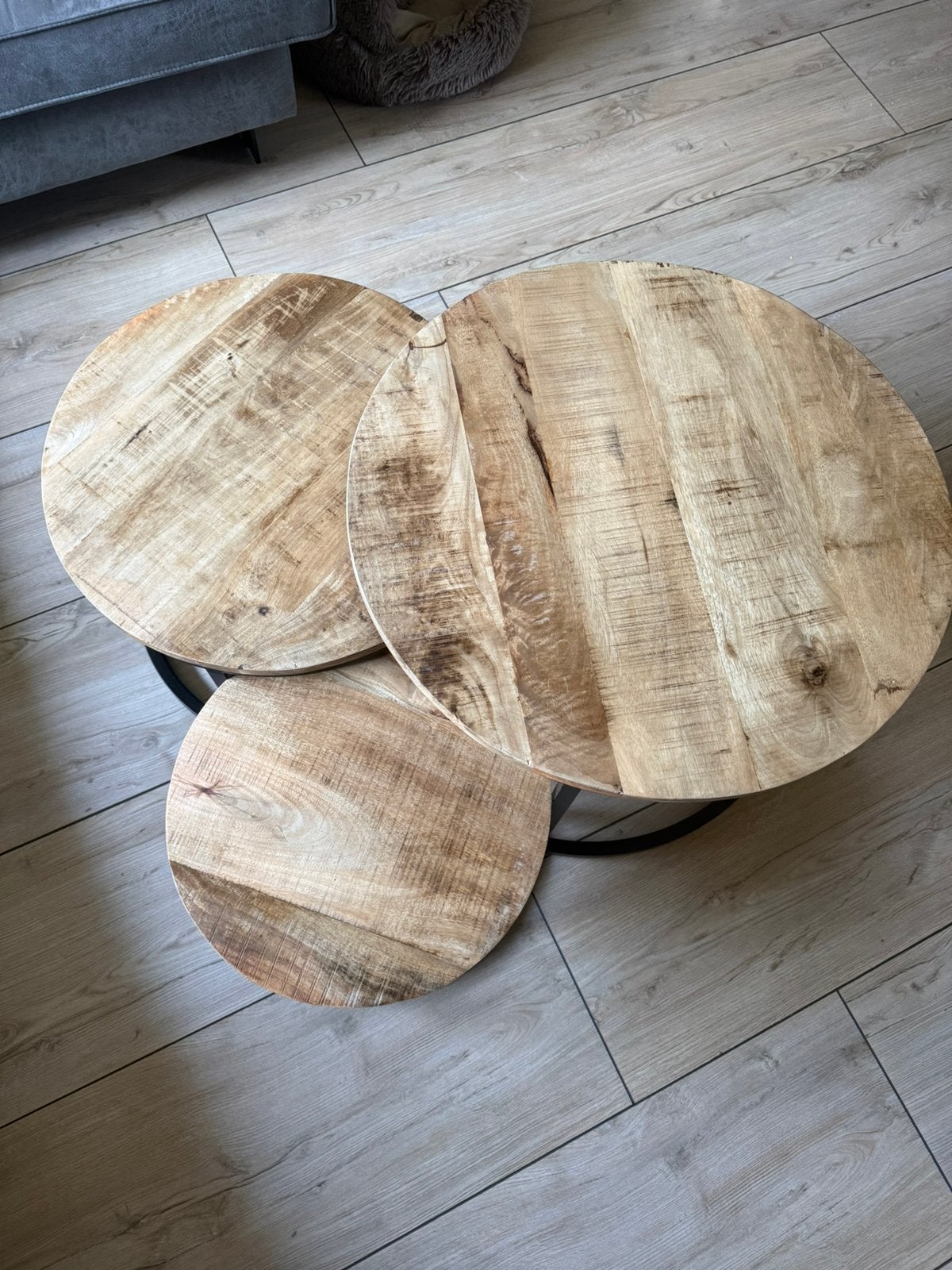 Salon tafel set, Ophalen, Zo goed als nieuw, Rond, 50 tot 100 cm