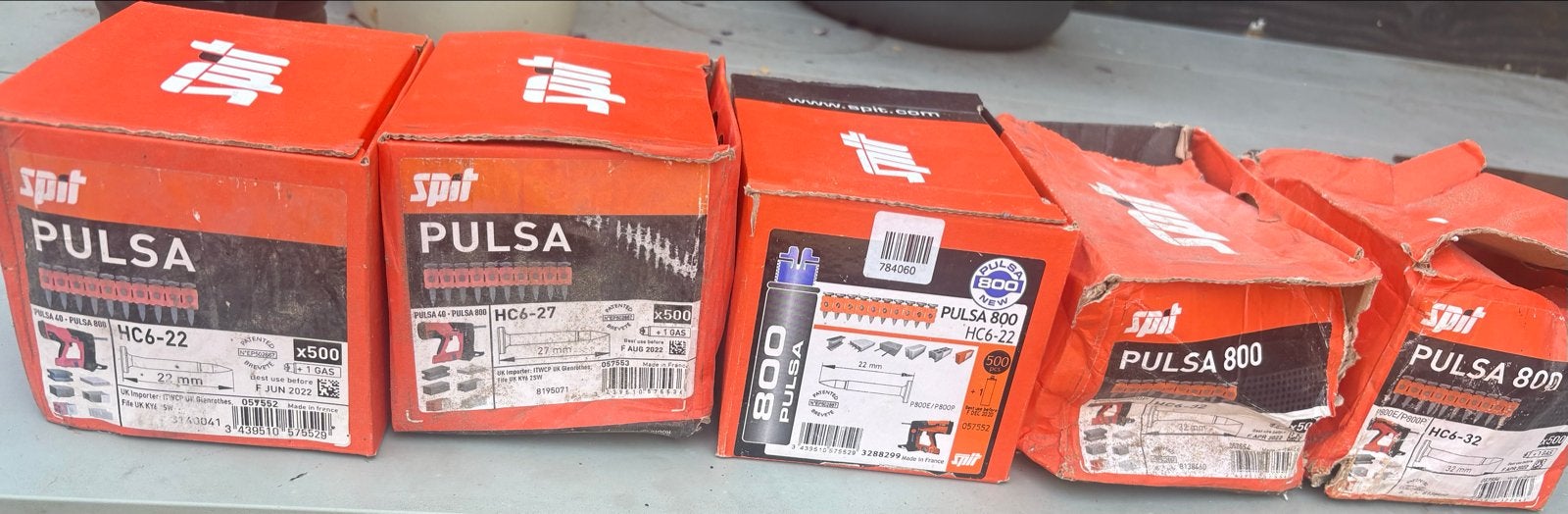 Spit Pulsa 800 Nagels: HC6-22, HC6-27, HC6-32, NC-32, Doe-het-zelf en Verbouw, Gereedschap | Handgereedschap, Ophalen, Gebruikt