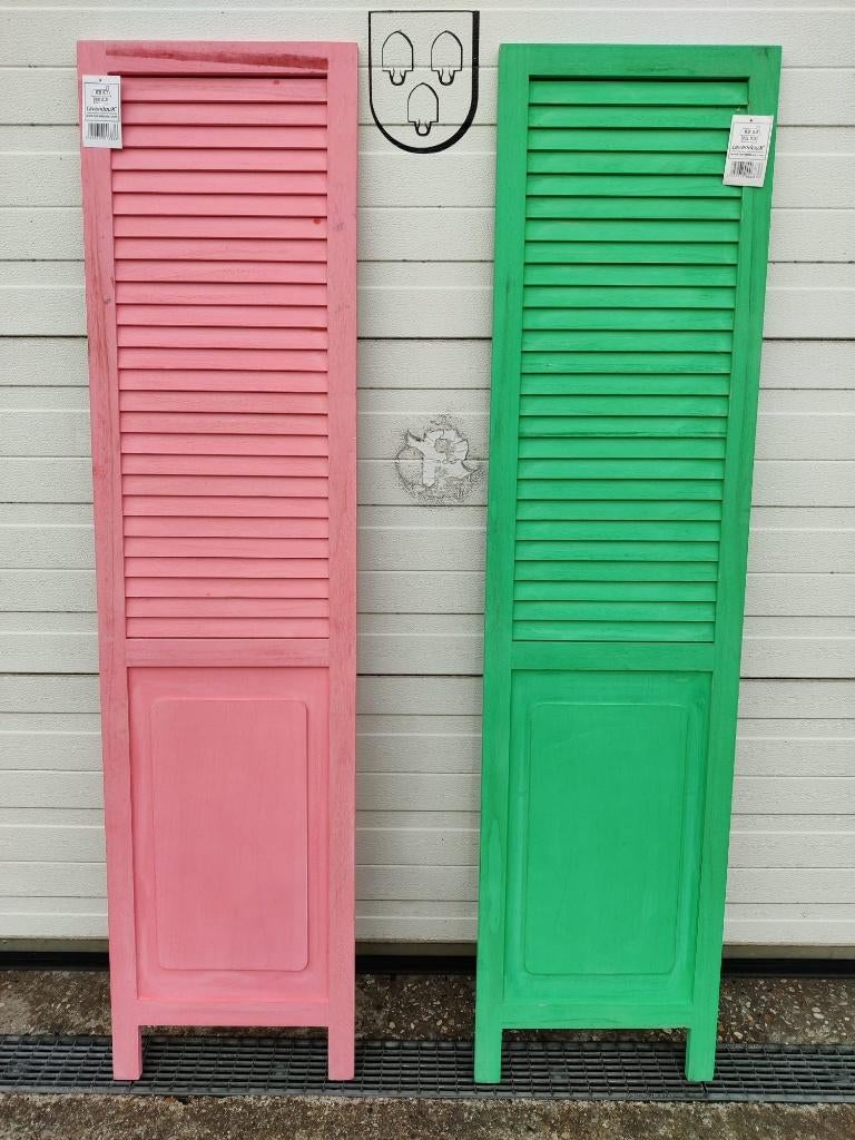 SALE - Losse Louvre panelen - Caribische kleuren, Ophalen, Nieuw, Hout, 20 tot 50 mm