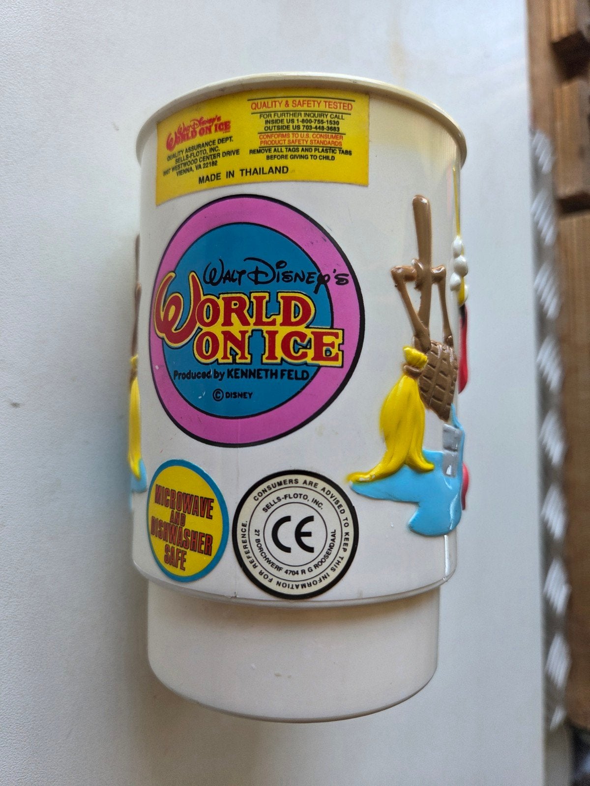 Walt Disney Holliday on ice drinkbeker 1990, Ophalen of Verzenden, Mickey Mouse, Zo goed als nieuw