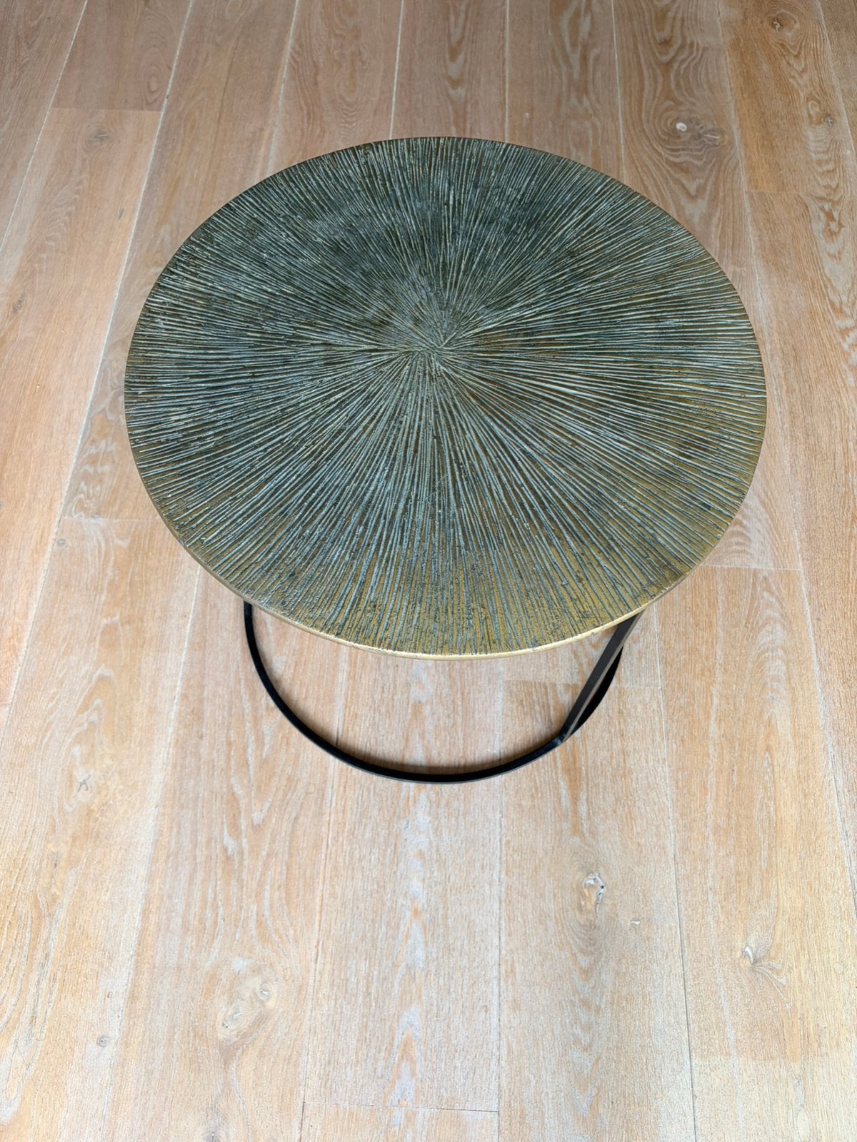 Salontafel goud, Minder dan 55 cm, Gebruikt, Rond, Ophalen