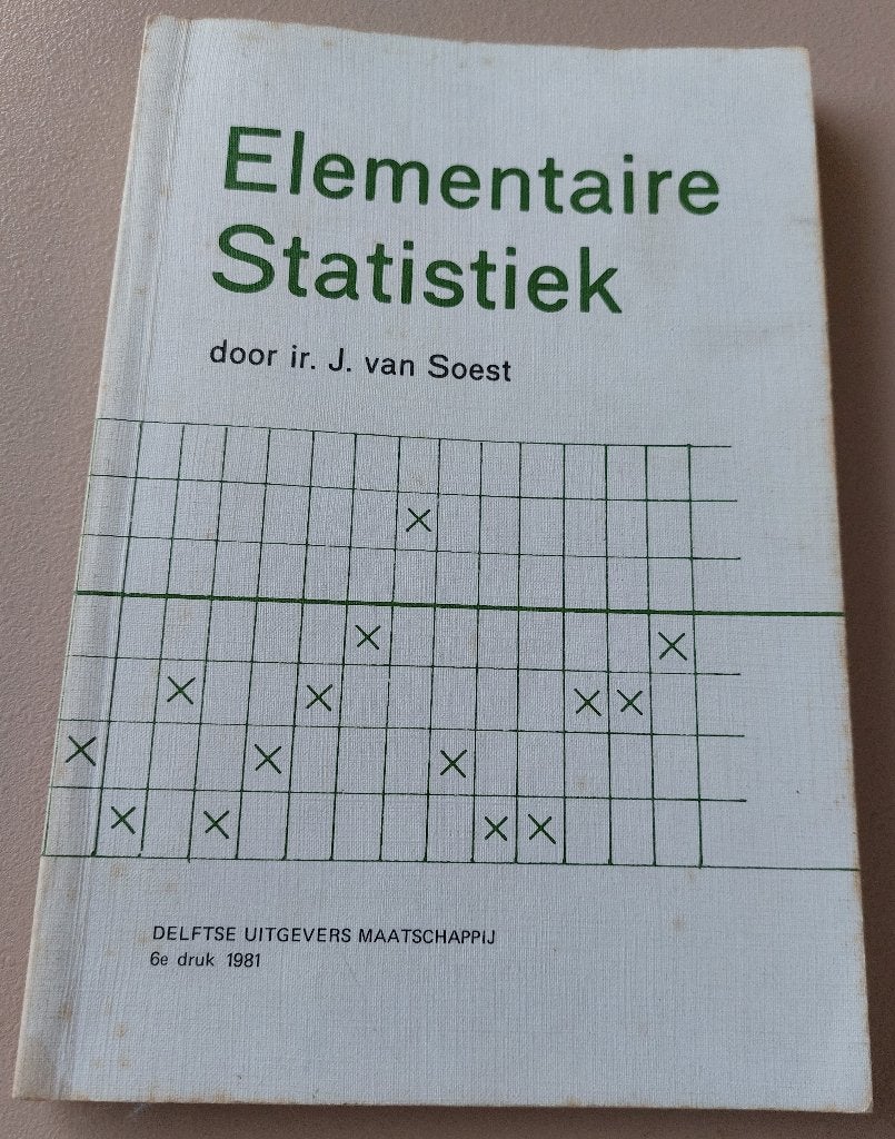 Elementaire Statistiek - ir. J. van Soest, Ophalen of Verzenden, Alpha, Gelezen, Niet van toepassing