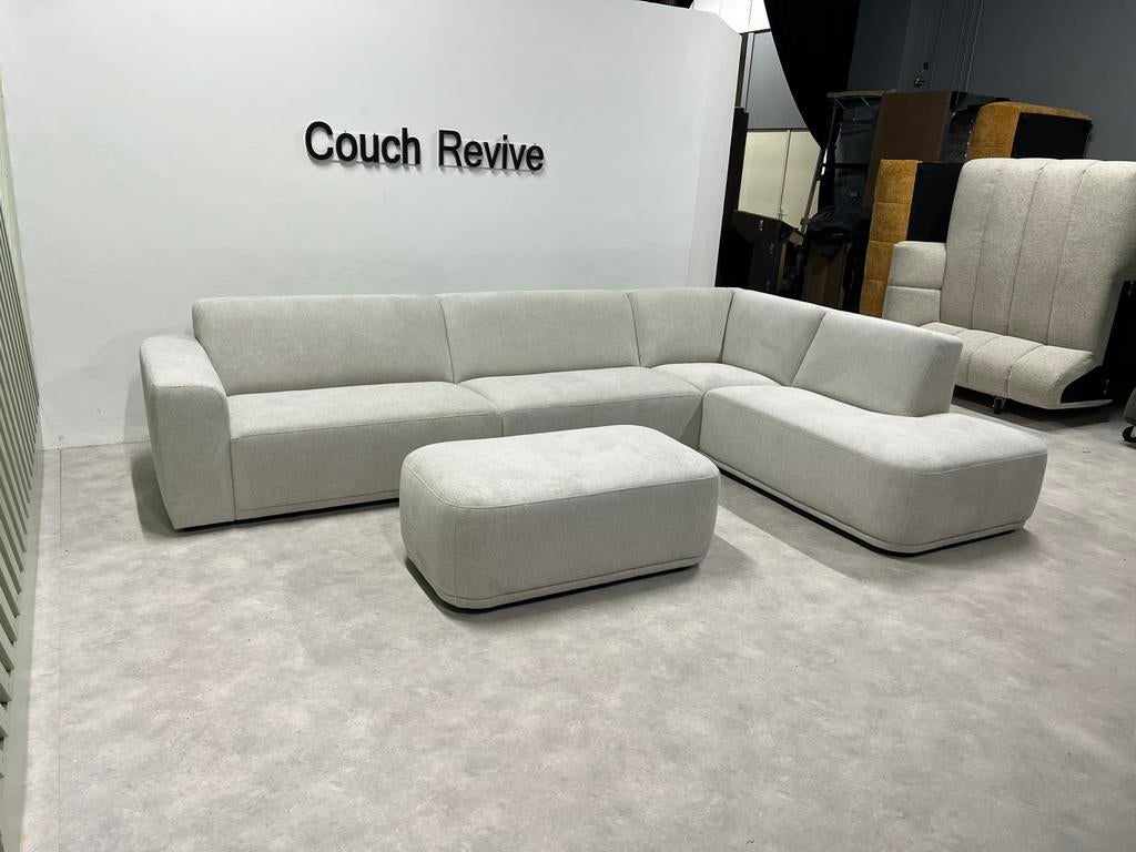 GRATIS LEVERING Beige Hoekbank 350x225, -, Verzenden, -, Zo goed als nieuw