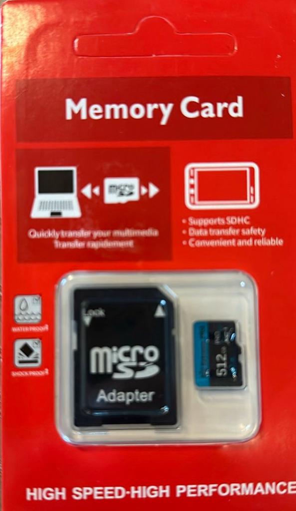 Micro sd Kaart 512GB, 1TB of 2TB met adapter gloednieuw!!!, Audio, Tv en Foto, Fotografie | Geheugenkaarten, Ophalen of Verzenden