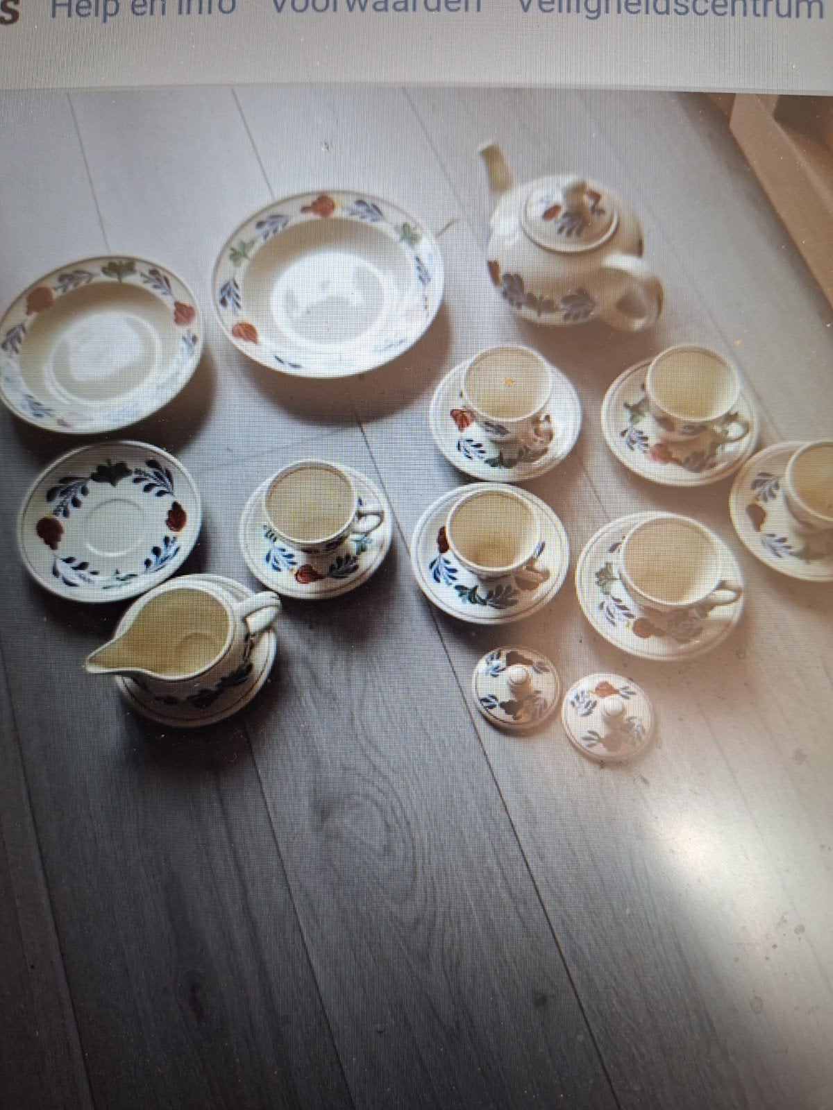Boerenbont servies, Ophalen of Verzenden, Gebruikt, Aardewerk, Overige typen