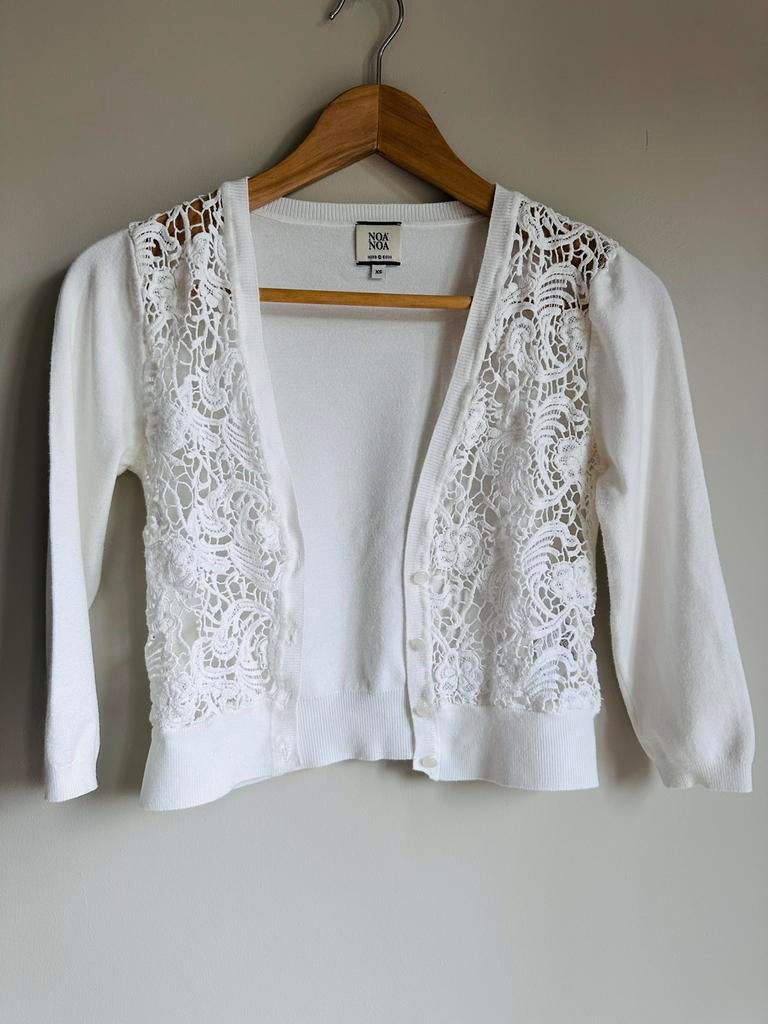 Prachtig wit offwhite vestje Noa Noa maat XS, Ophalen of Verzenden, Gedragen, Maat 34 (XS) of kleiner