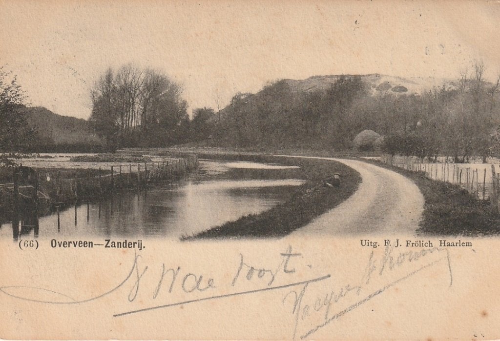 Overveen Zanderij Frolich nr 66  1902, Ophalen of Verzenden, Voor 1920, Gelopen, Noord-Holland
