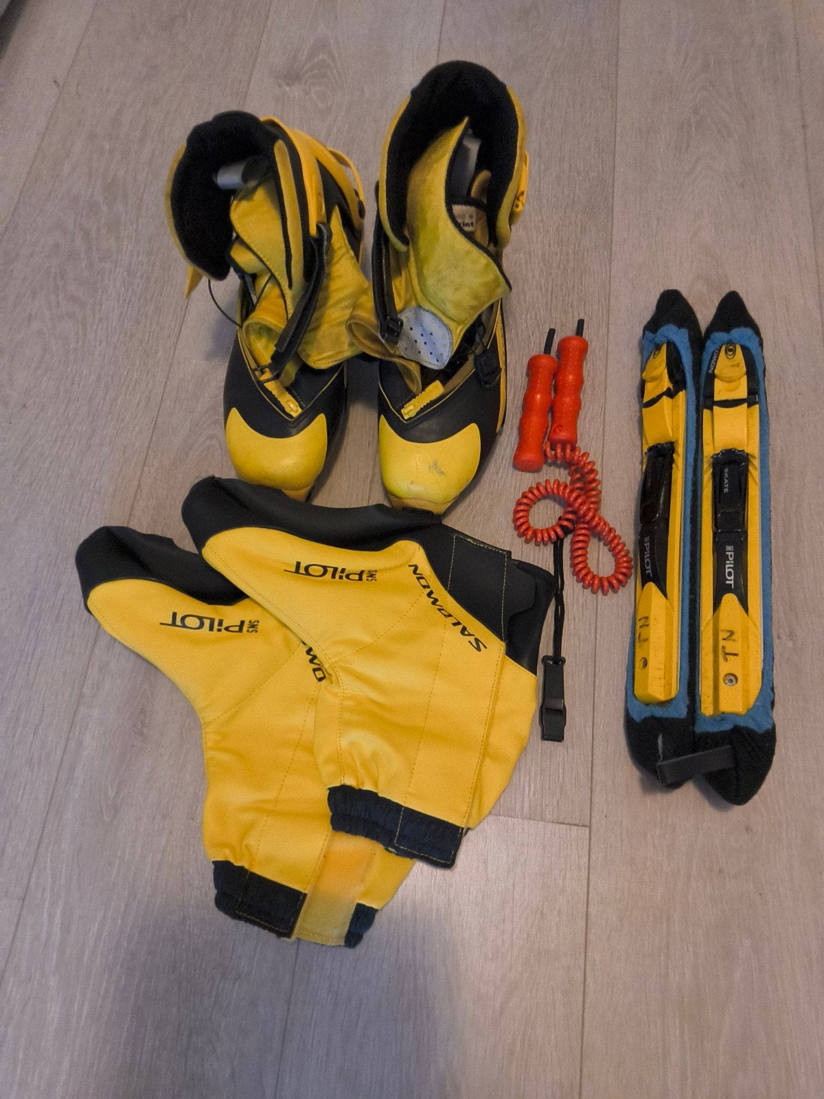 Kluun klapschaatsen set - Salomon, maat 43, Klapschaats, Gebruikt, Overige typen, Ophalen