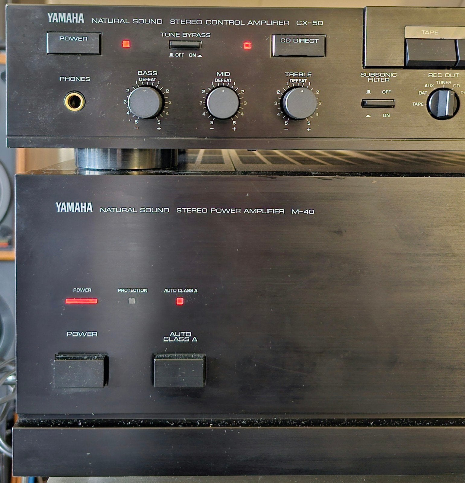 Yamaha CX50 pre amp MM/MC+ M40 120 watt vintage class A zgst, Ophalen of Verzenden, Yamaha, 120 watt of meer, Stereo