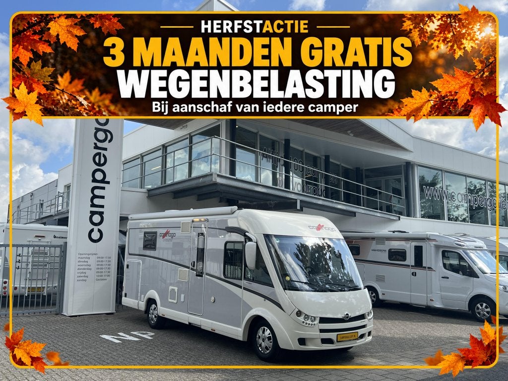 Carthago C-Tourer I 144 QB QUEENSBED+HEBED TREKHAAK DAKAIRCO, Integraal, Ringverwarming, Fiat, 6 tot 7 meter