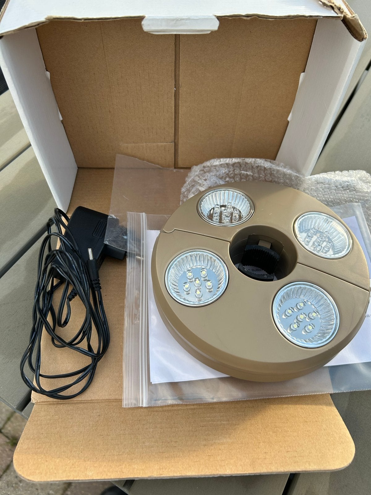 Parasollamp met LED verlichting en oplader, Kunststof, Minder dan 50 watt, Overige typen, Ophalen of Verzenden