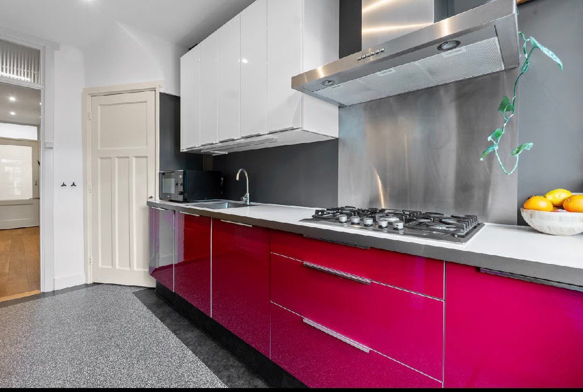 Moderne Keuken - Hoogglans, Ophalen, Gebruikt, Overige kleuren, Dubbelwandige keuken