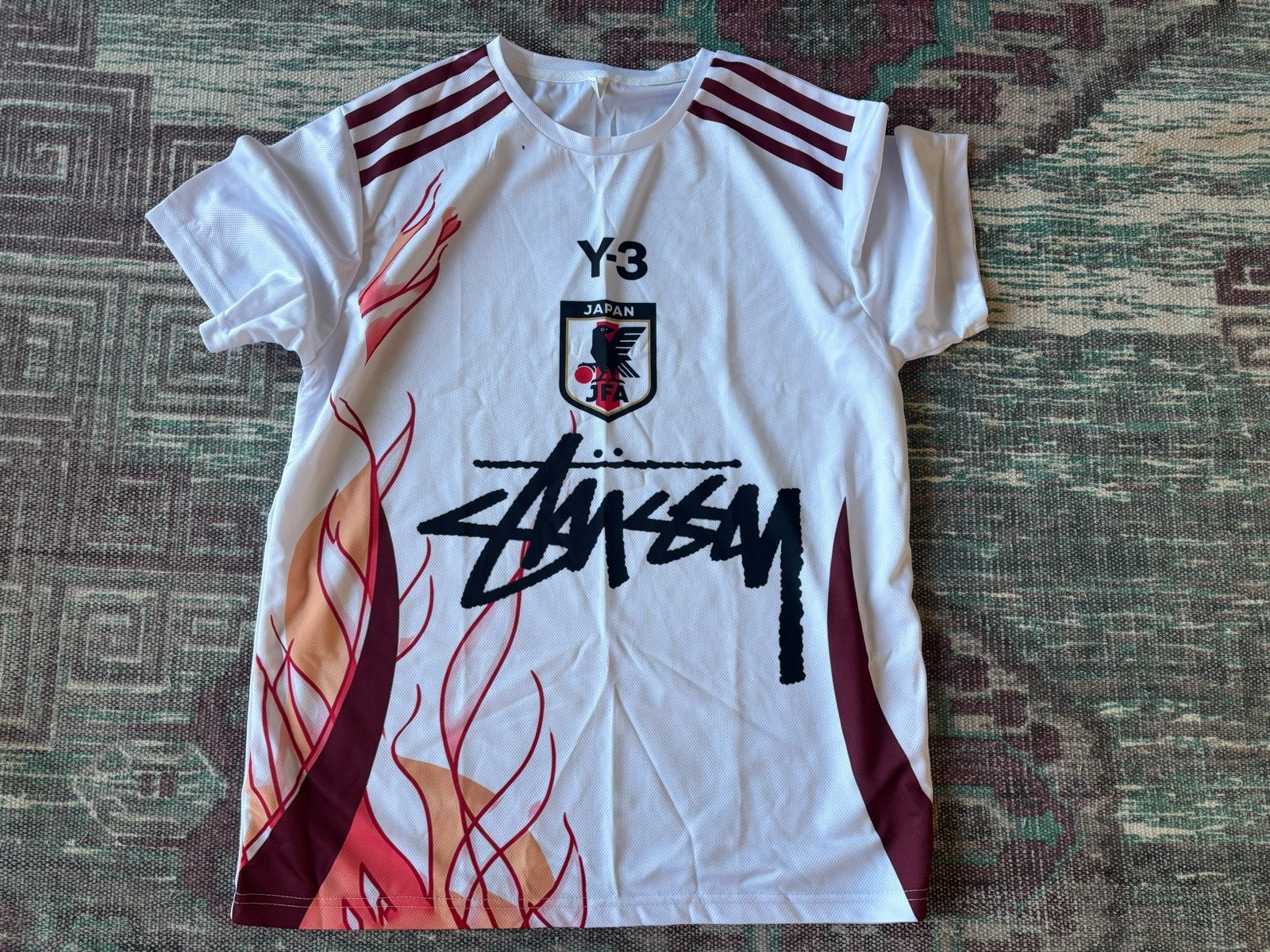 Y-3 Adidas Japan x Stussy voetbalshirt, Verzenden, Nieuw, Maat 52/54 (L), Wit