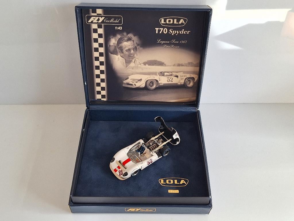 Fly 1:43 LOLA T70 Spyder Laguna Seca 1967 Peter Revson, Overige merken, Auto, Fly, Nieuw