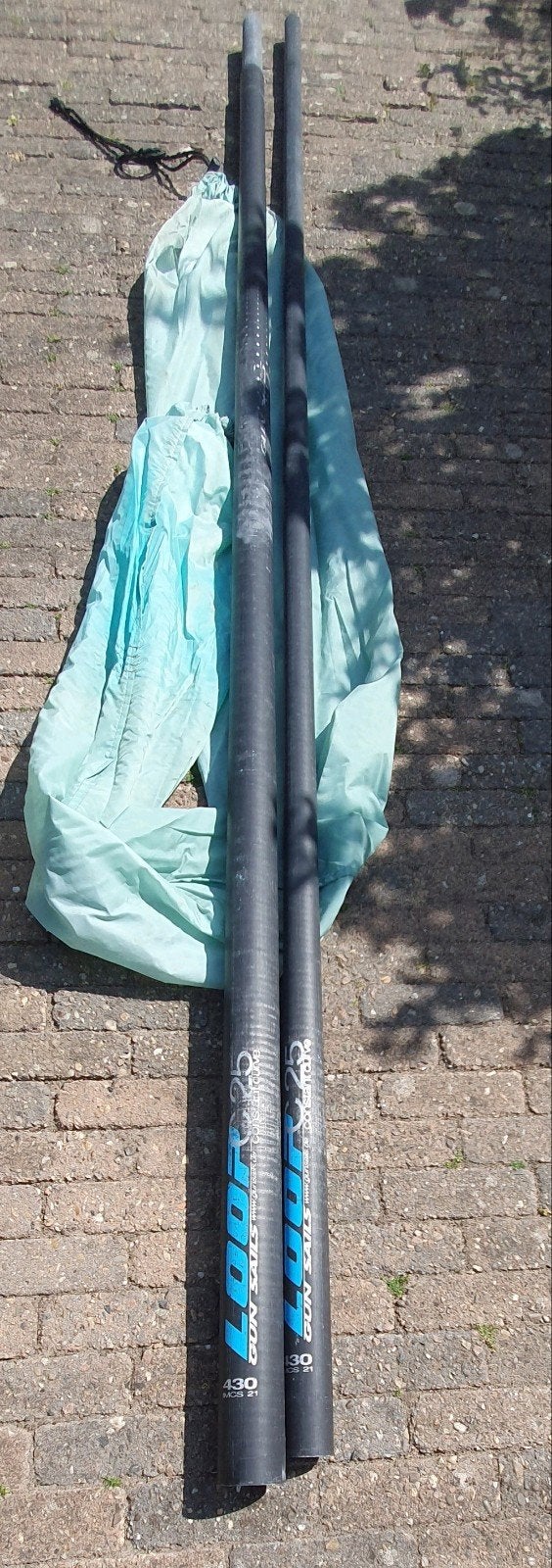 Gunsails Loop C25 Mast 430 RDM (2-delig) en zeilen., Watersport en Boten, Ophalen, Gebruikt, Gunsails, Mast