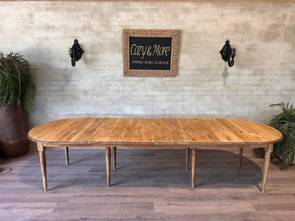 Verlengbare eettafel in eikenhout - van 110 cm tot 350 cm, 100 tot 150 cm, Eikenhout, 200 cm of meer, Ophalen of Verzenden