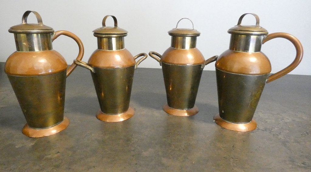 4 koperen kruikjes of kannetjes [2126], Ophalen