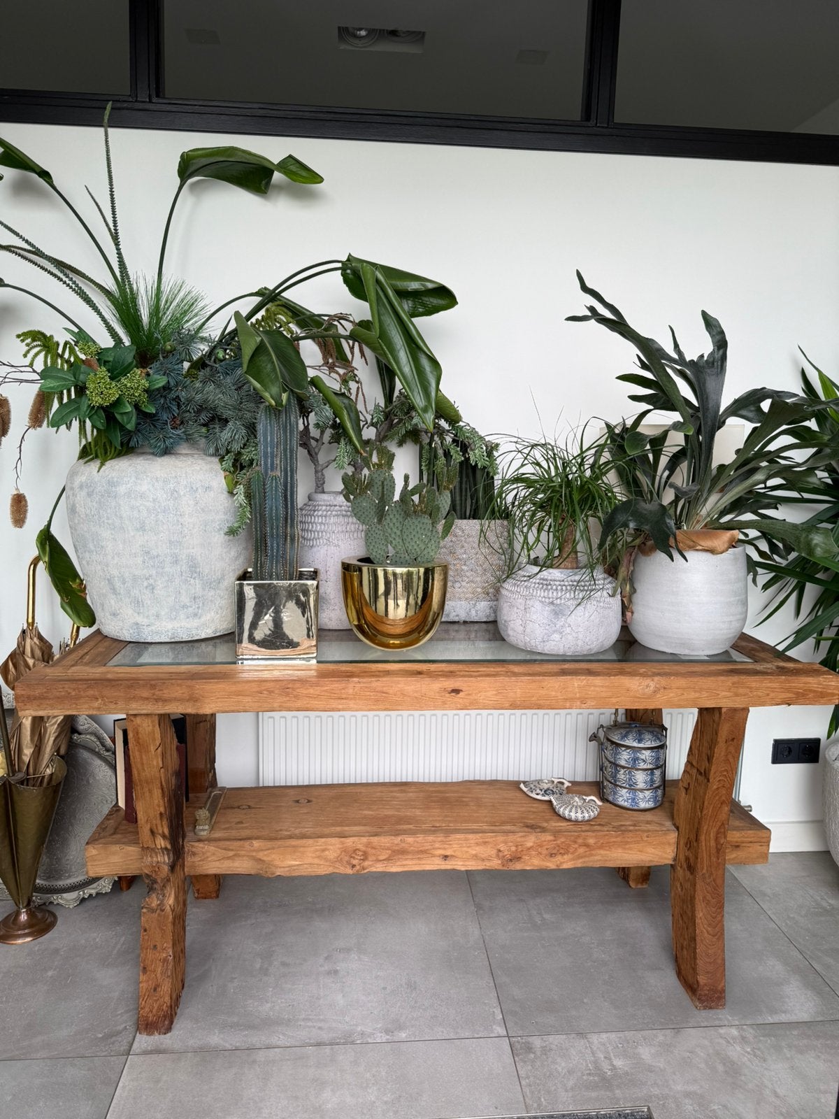 Dure Teak side tafel (+\- 400 jaar oud), Ophalen, Zo goed als nieuw