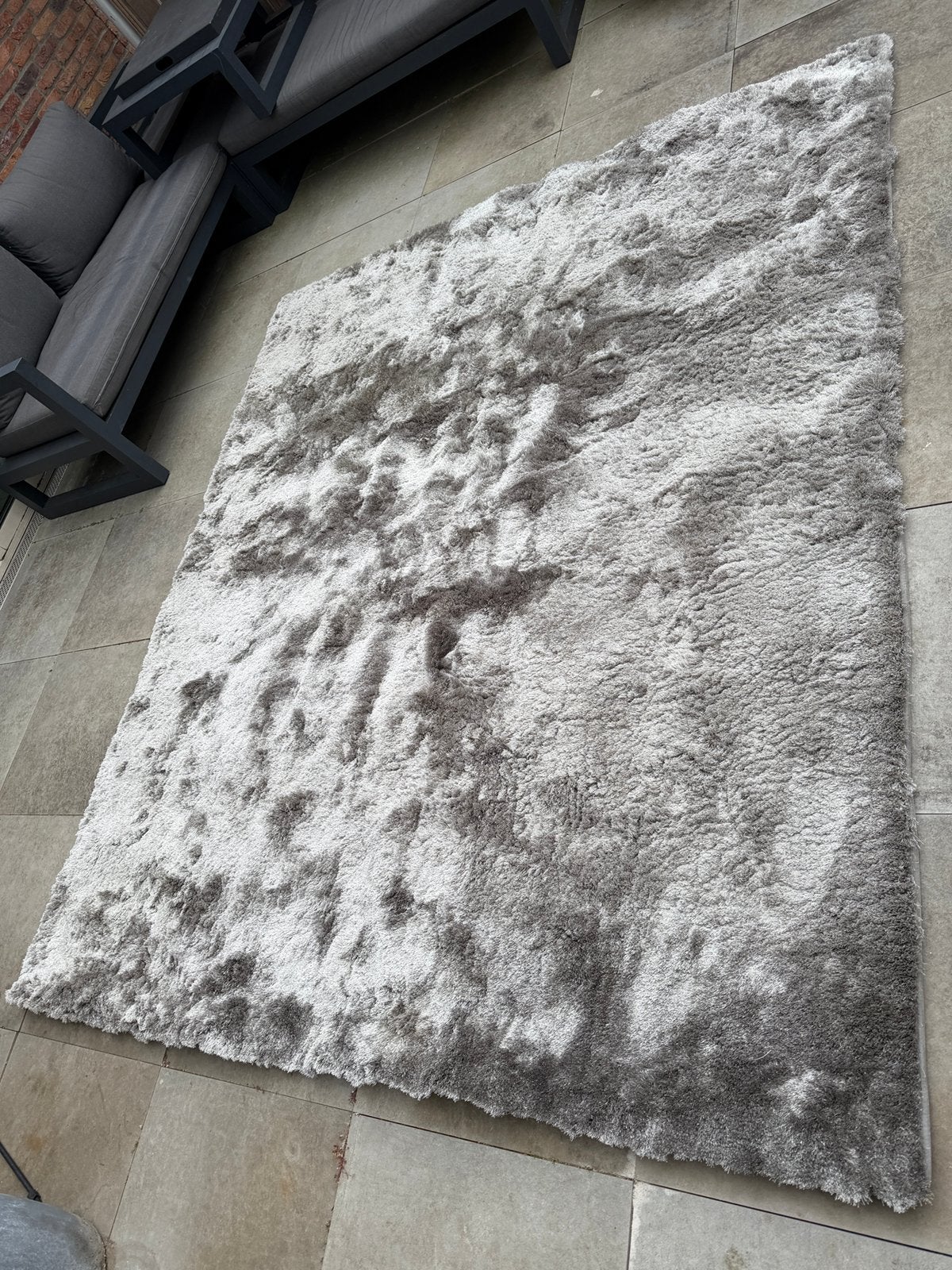 Z.g.a.n. Hoogpolig grijs vloerkleed (Reef 24 Floorpassion), Huis en Inrichting, Ophalen, Hoogpolig luxe uitstraling, 200 cm of meer