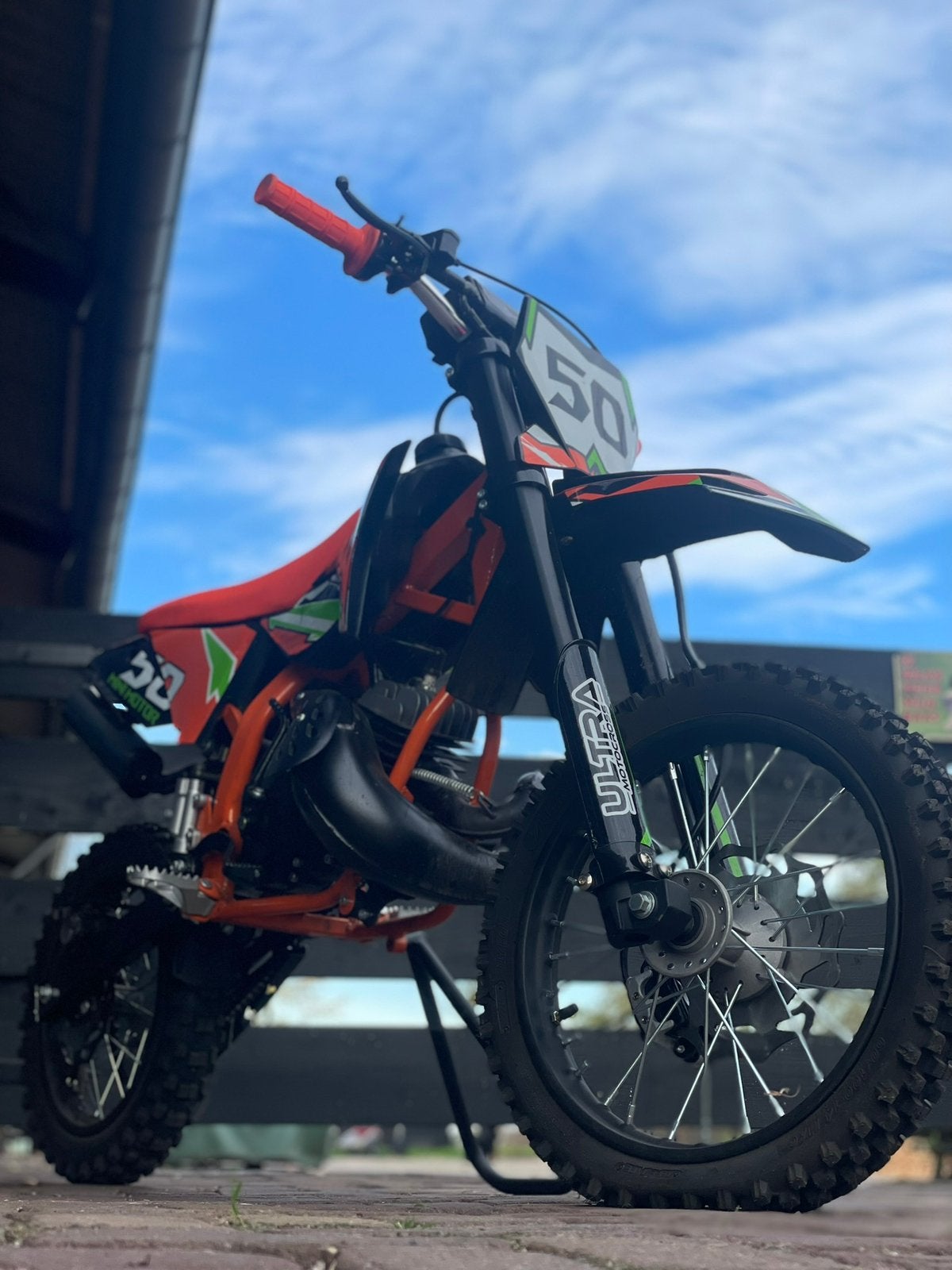 Koshine pitbike 50cc ook teruil tegen boot met 6pk motor, 0 versnellingen, Zo goed als nieuw, 50 cc, Ophalen