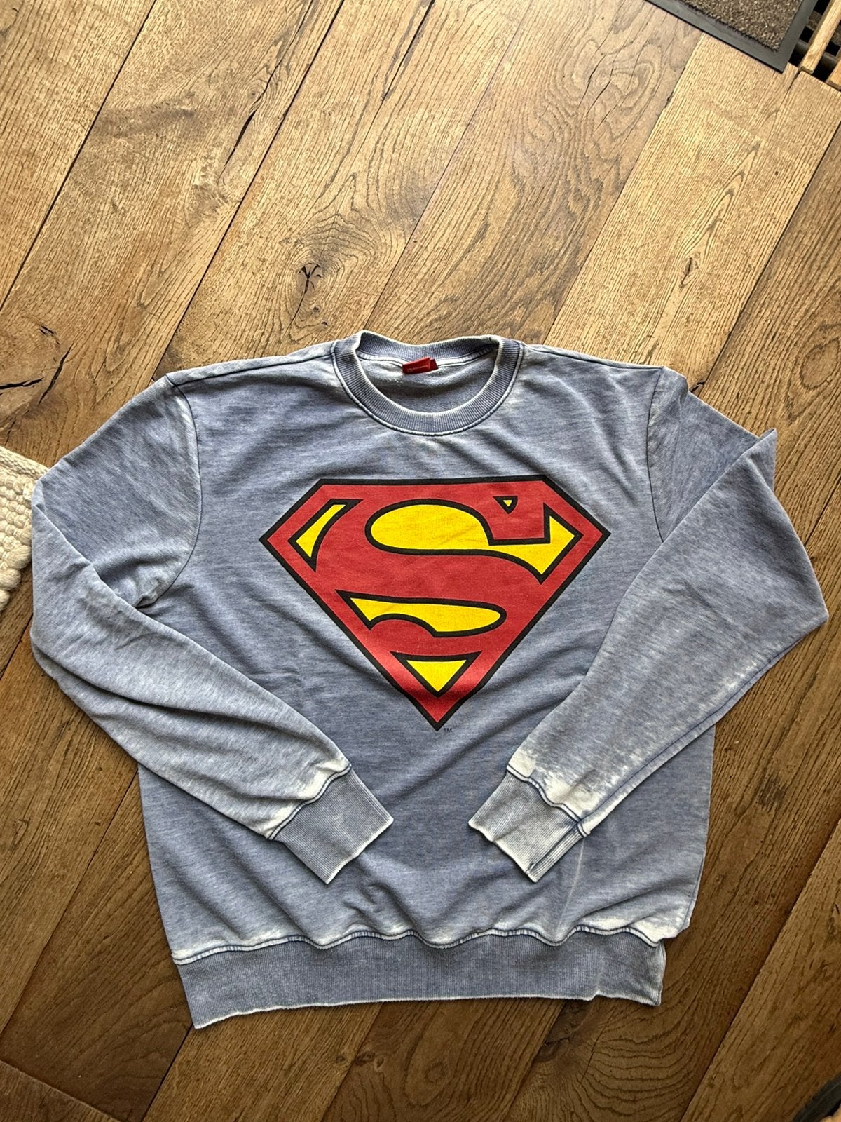 Superman sweatshirt maat XL, Ophalen of Verzenden, Zo goed als nieuw, Maat 56/58 (XL), Blauw