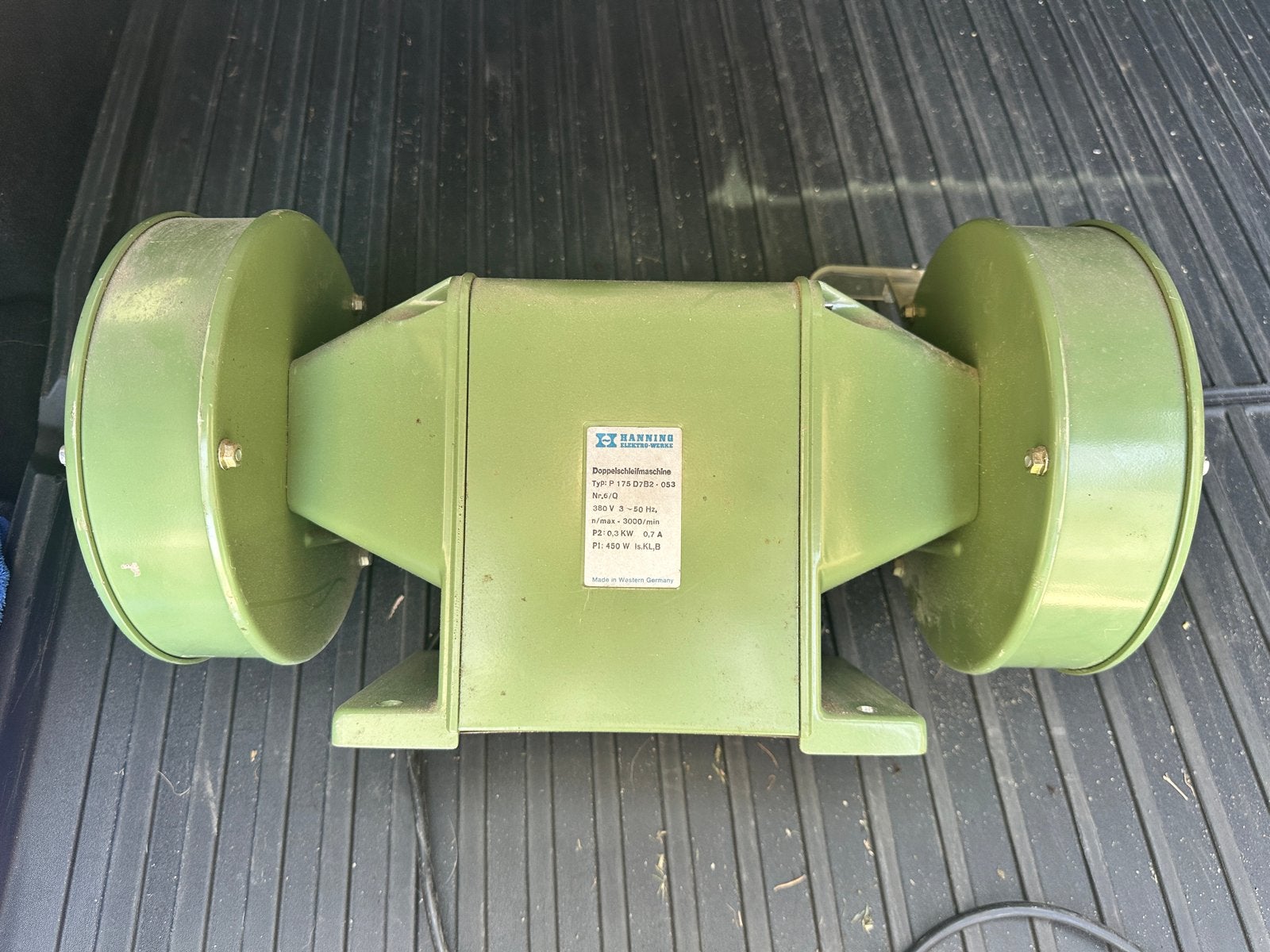 Robuuste Hanning Dubbele Handslijpmachine - Werkbankslijper, Ophalen, Gebruikt, Minder dan 700 watt, Werkbankslijpmachine