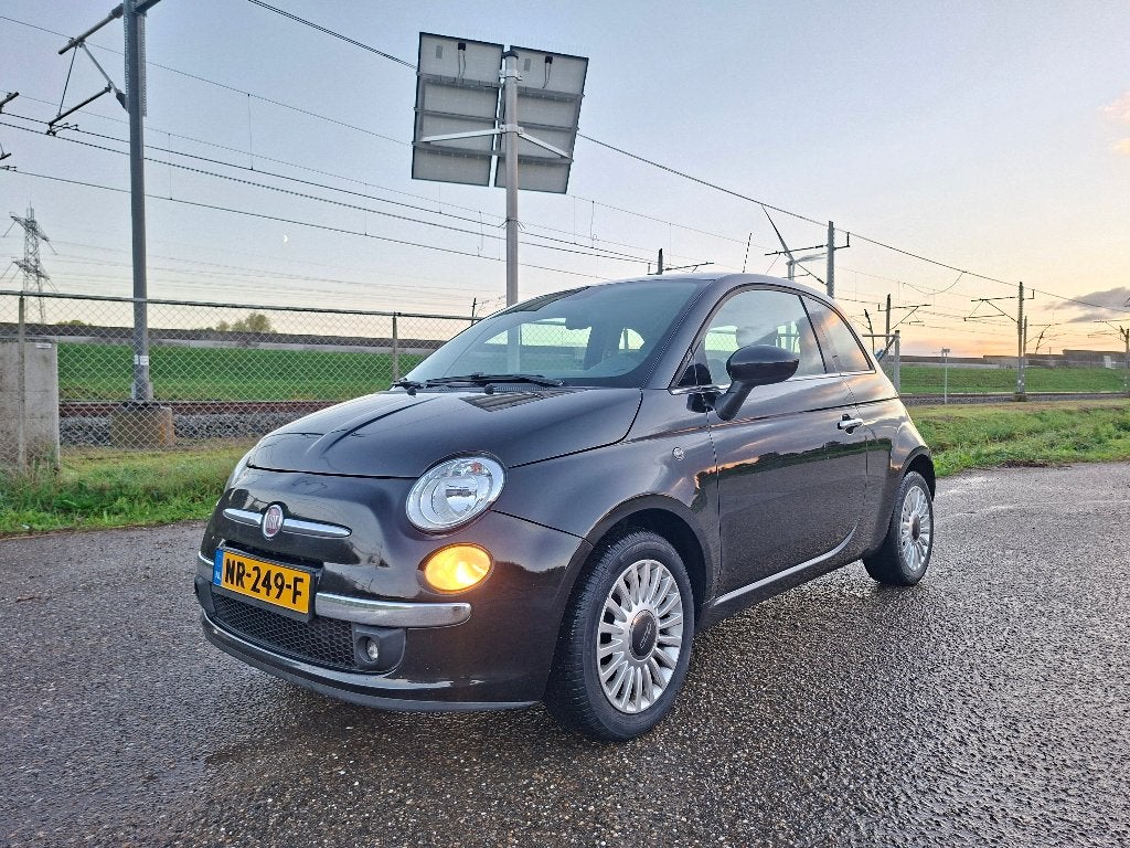 Fiat 500 1.2 2009 Zwart Airco Panoramadak, Voorwielaandrijving, Stof, 1242 cc, 4 cilinders