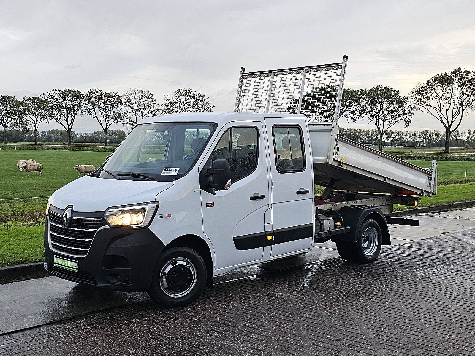 RENAULT MASTER 2.3 Dubbele Cabine Kipper Kist Dubbellucht Ai, 145 pk, Gebruikt, Bluetooth, Wit