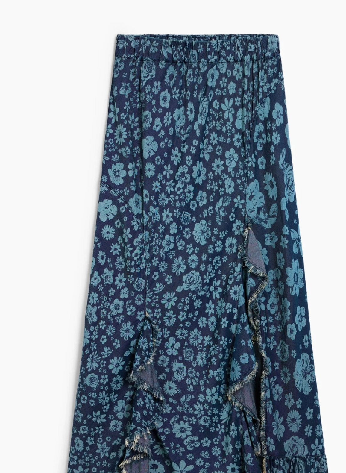 Desigual spijkerrok XL (42/44) met bloemenprint, Kleding | Dames, Blauw, Maat 42/44 (L), Ophalen of Verzenden, Zo goed als nieuw