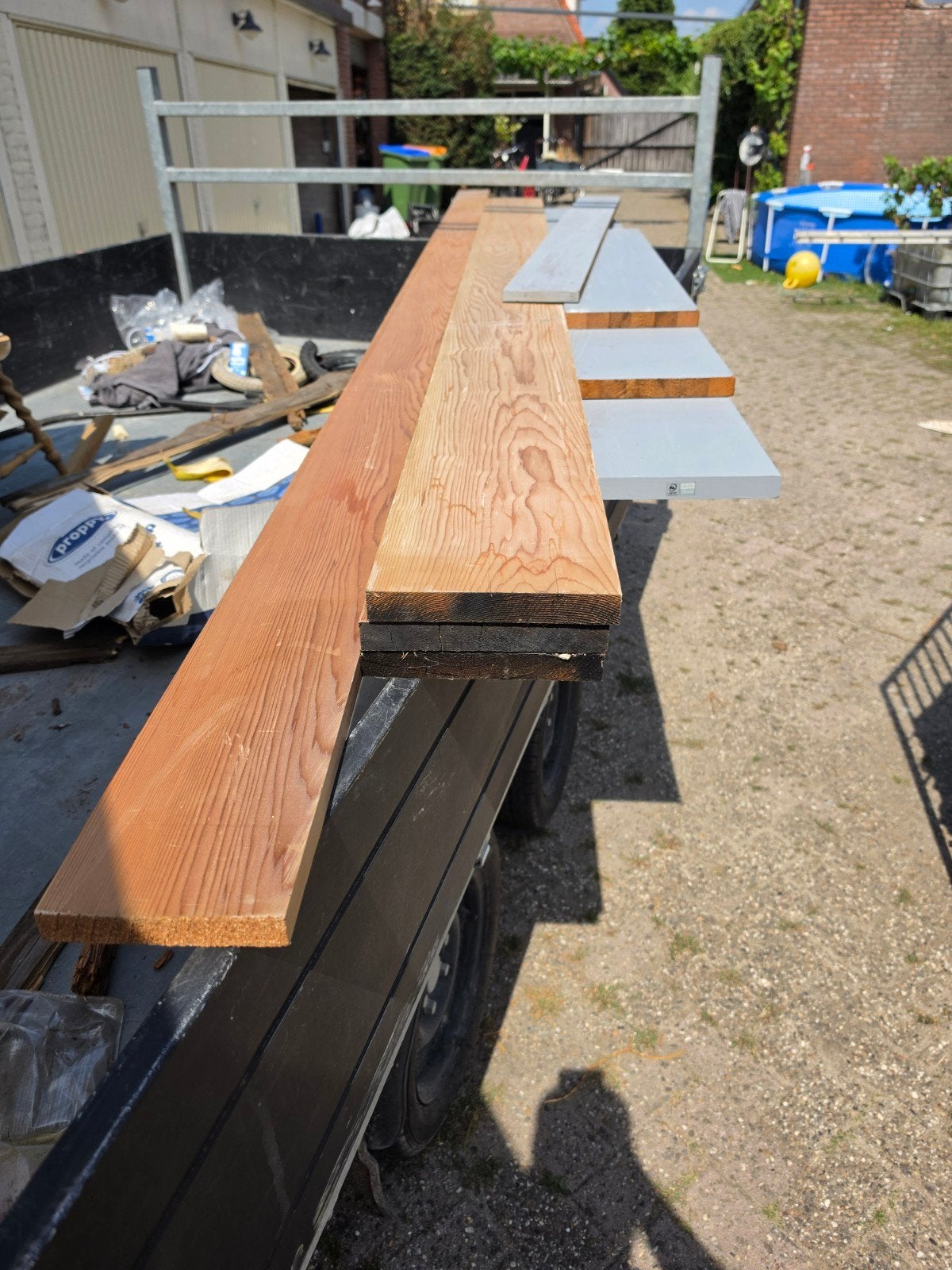 Redcedar hout 28mm dik, 24/20cm breed, 3 meter lang, Ophalen of Verzenden