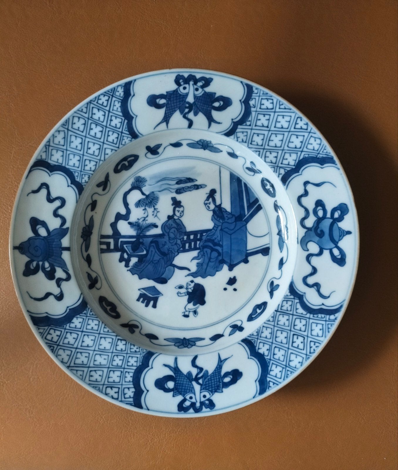 Chinees kangxi periode porseleinen bord, Antiek en Kunst, Ophalen of Verzenden