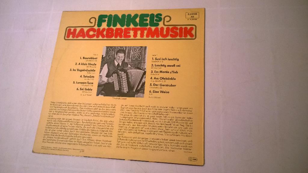 Friedrich Finkel ‎– Finkels Hackbrettmusik, Ophalen, Gebruikt, 1970 - 1979, 12 inch