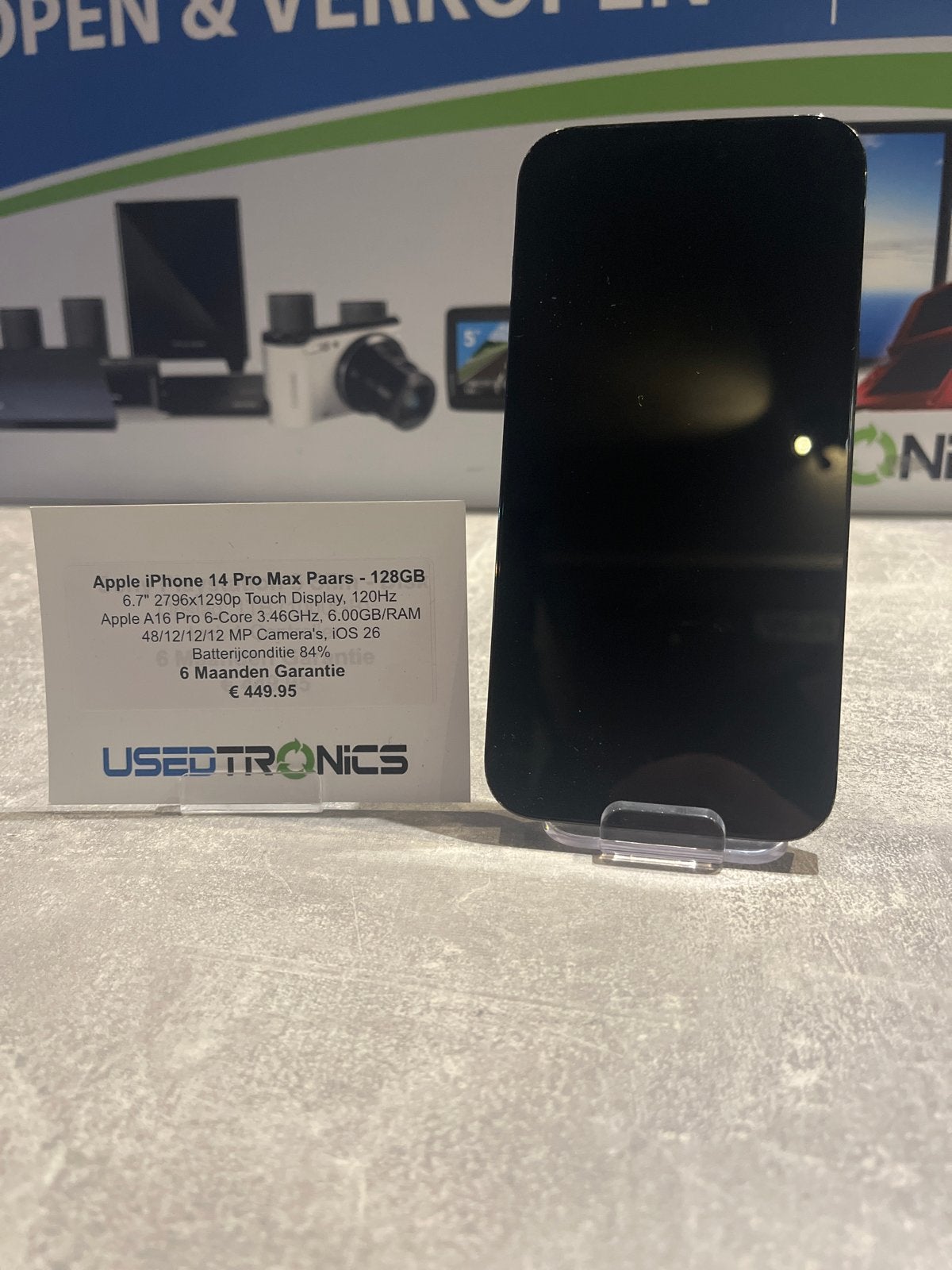 Apple iPhone 14 Pro Max Paars - 128GB, 84% batterij, Telecommunicatie, Mobiele telefoons | Apple iPhone, Paars, Ophalen of Verzenden