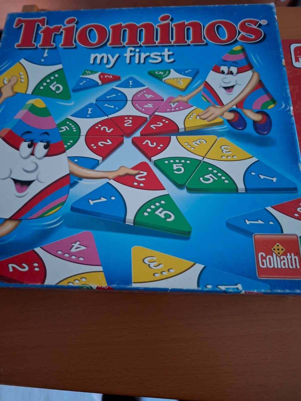 Triominos My First - Educatief Driehoek Dominospel, Hobby en Vrije tijd, Een of twee spelers, Ophalen of Verzenden, Gebruikt, Goliath