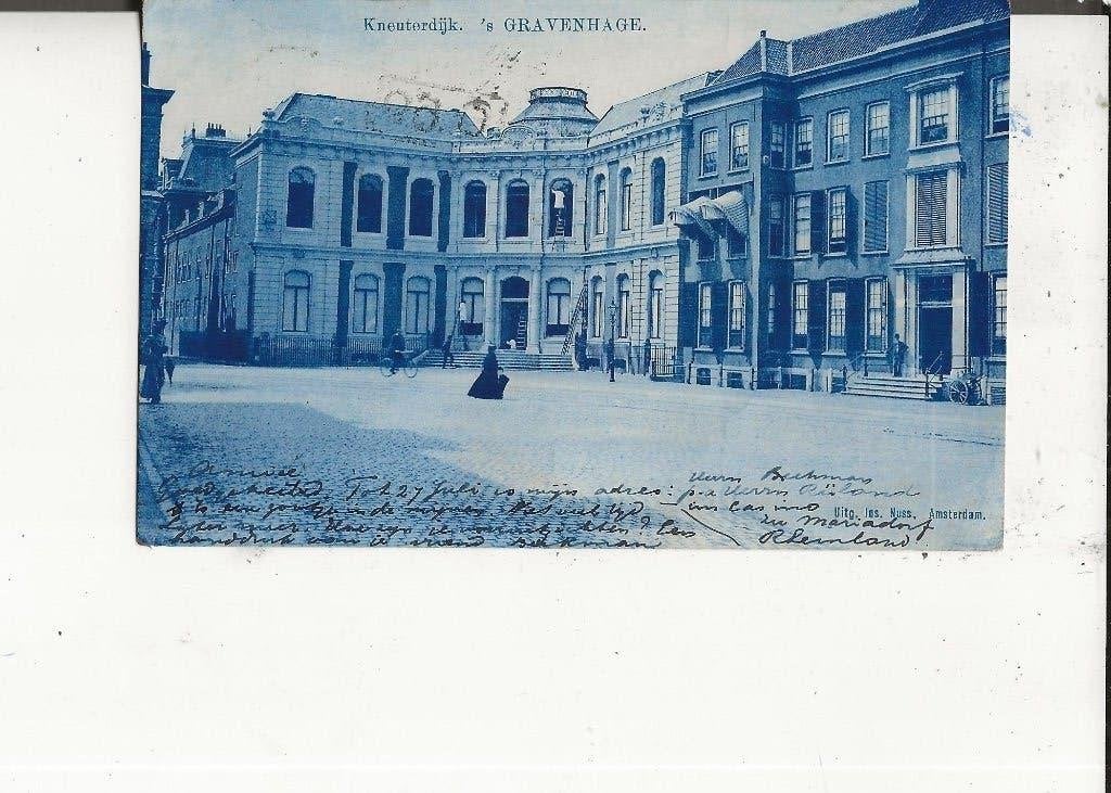 Den Haag Kneuterdijk 19 juli 1902 Jos Nus, Ophalen of Verzenden, Voor 1920, Gelopen, Zuid-Holland