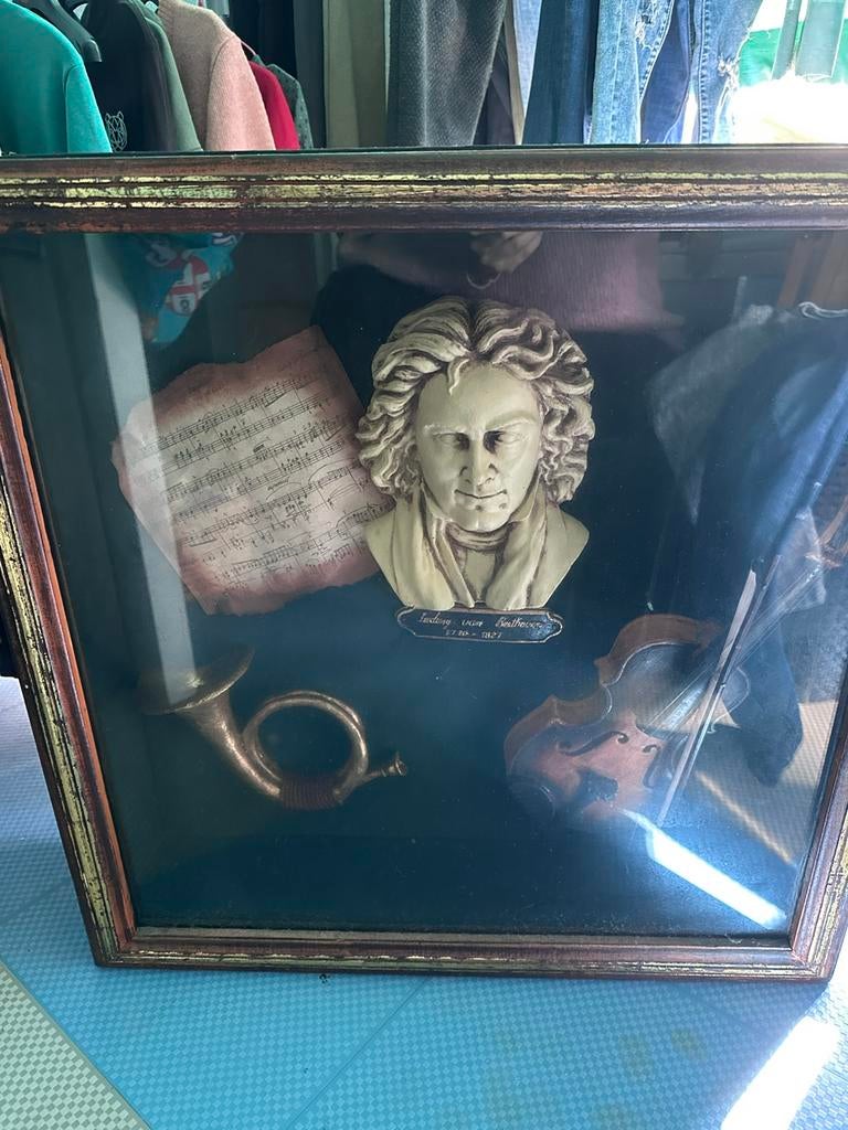 Decoratieve 3D lijst Beethoven, Ophalen, Zo goed als nieuw, Hout, Minder dan 50 cm