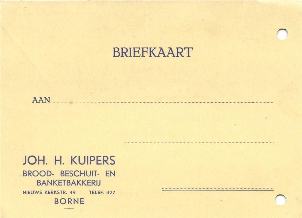 Joh. H. Kuipers, Borne - briefkaart, Ophalen of Verzenden, Briefkaart