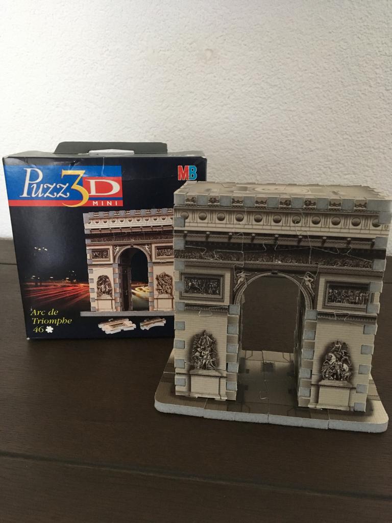 Puzz 3D Mini Arc de Triomphe 46 stukjes, Hobby en Vrije tijd, Denksport en Puzzels, Ophalen, Minder dan 500 stukjes, Gebruikt