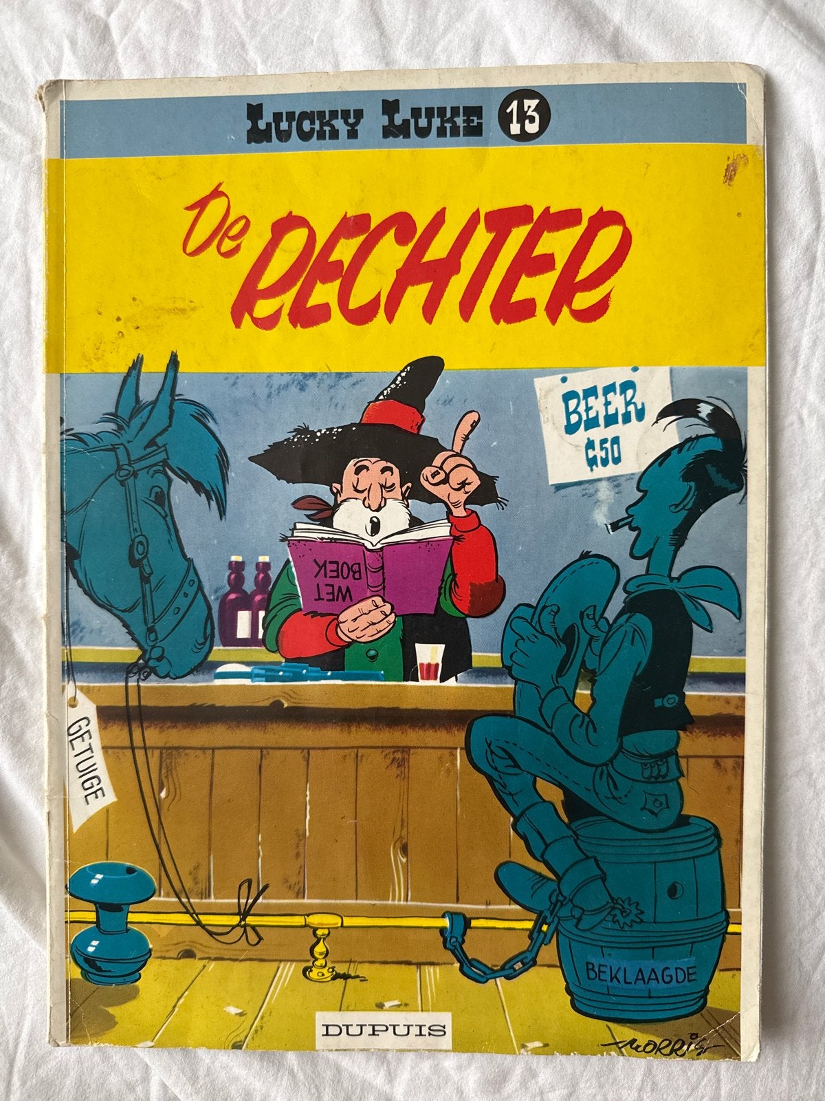 Lucky Luke 13 - De Rechter (1966), Boeken, Stripboeken, Gelezen, Eén stripboek, Ophalen of Verzenden