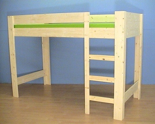 Hoogslaper HENRY 145 en 170 cm hoog 1,8 cm dik hout, Kinderen en Baby's, Kinderkamer | Bedden, 85 tot 100 cm, Nieuw, Ophalen of Verzenden
