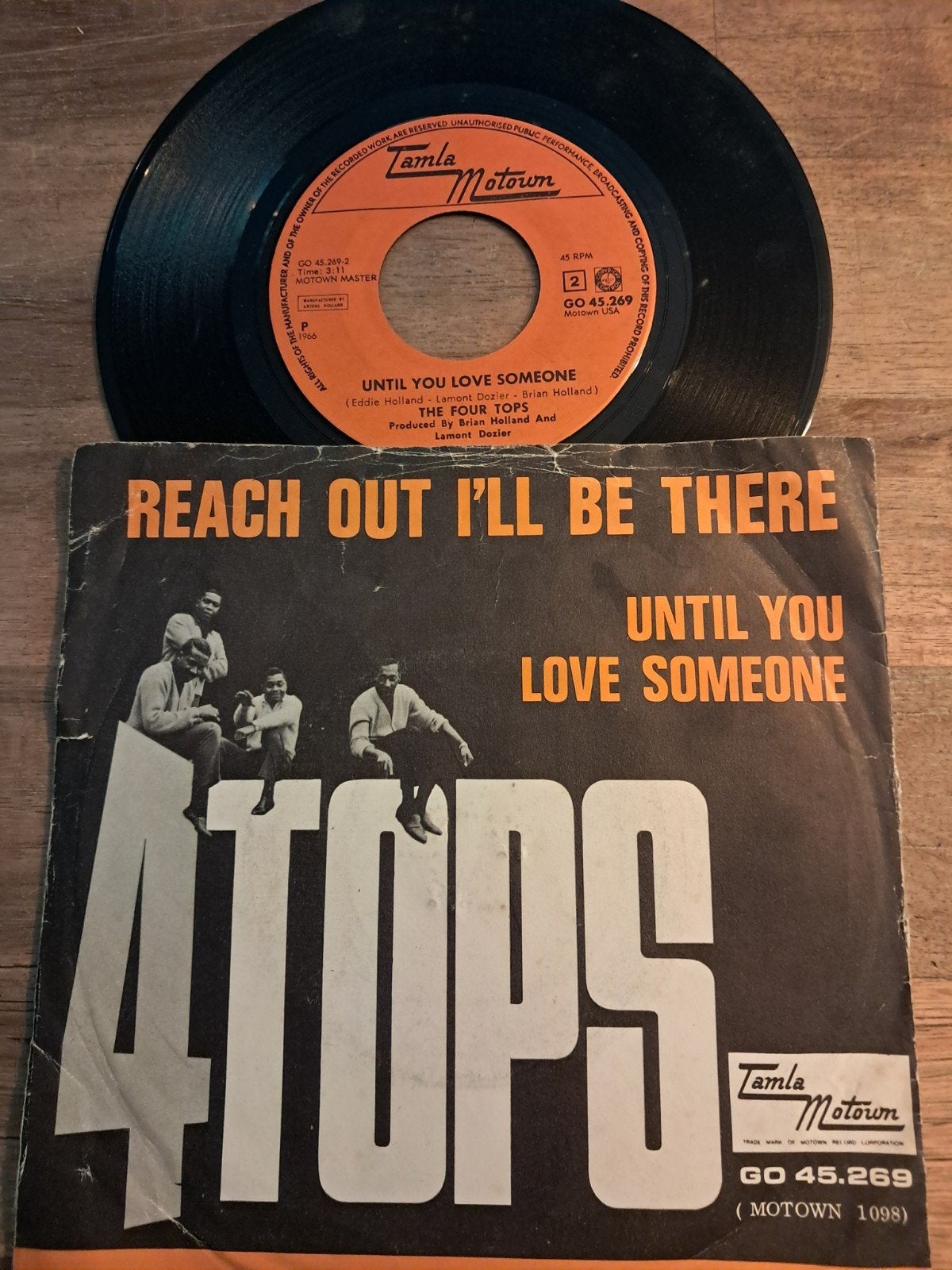 The Four Tops - Reach Out I'll Be There (Vinyl Single), Cd's en Dvd's, Vinyl Singles, Gebruikt, Originele persing, 7 inch, Ophalen of Verzenden