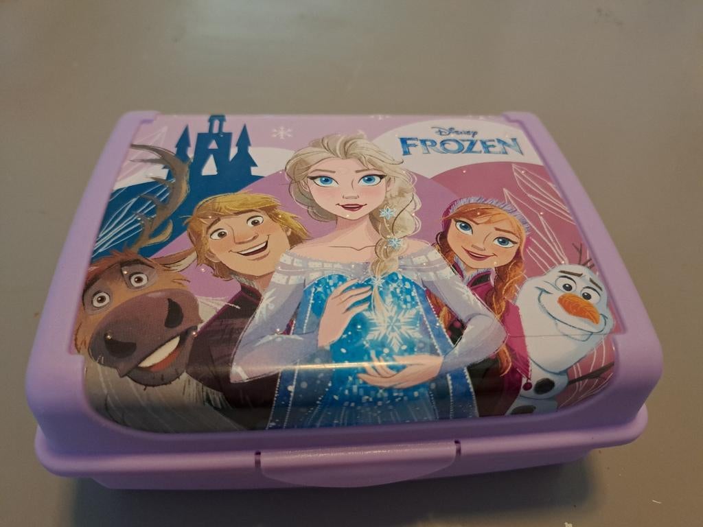 Lila lunchtrommel met Frozen opdruk, Ophalen of Verzenden