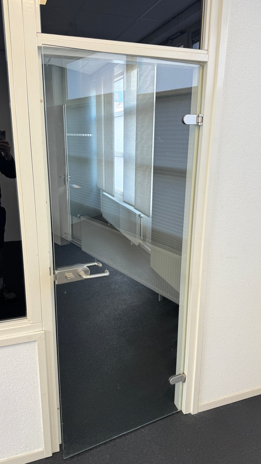 Glazen binnendeur met beslag - 199x76, Doe-het-zelf en Verbouw, Deuren en Horren, Ophalen, 80 tot 100 cm, Binnendeur, 200 tot 215 cm