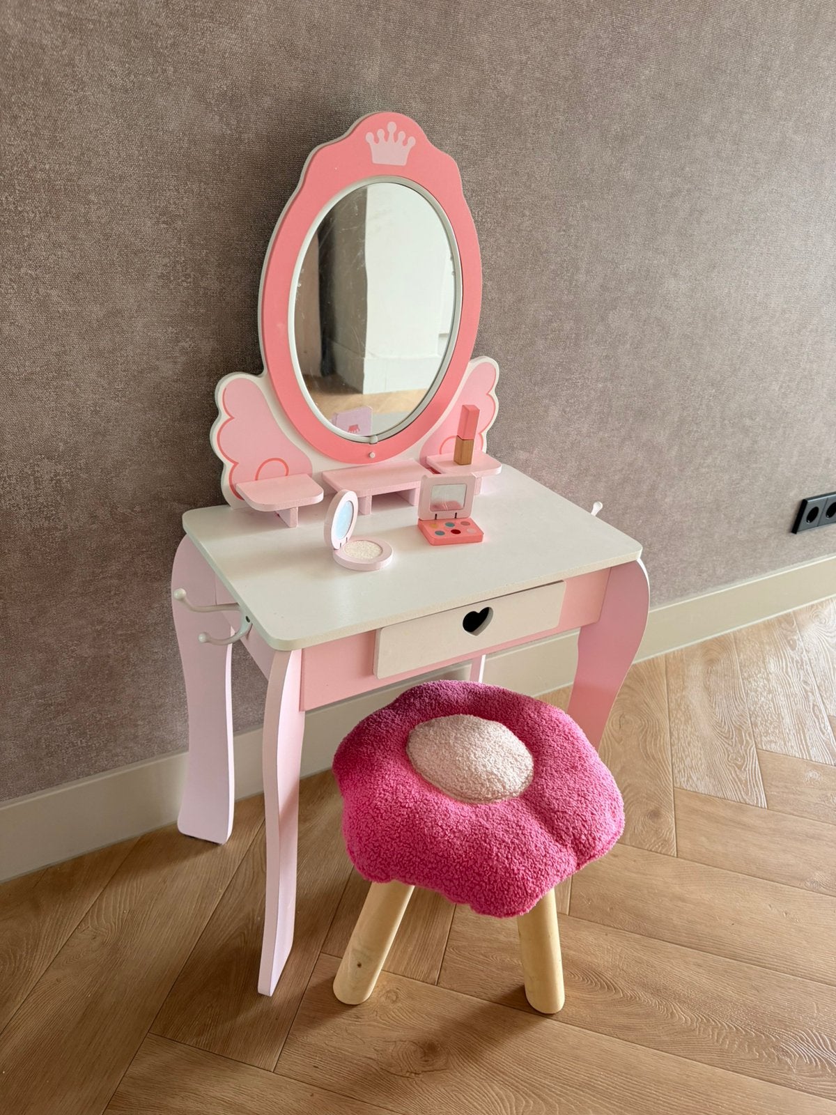 Kaptafel met bijpassend krukje, Huis en Inrichting, Ophalen, 50 tot 100 cm, Minder dan 100 cm