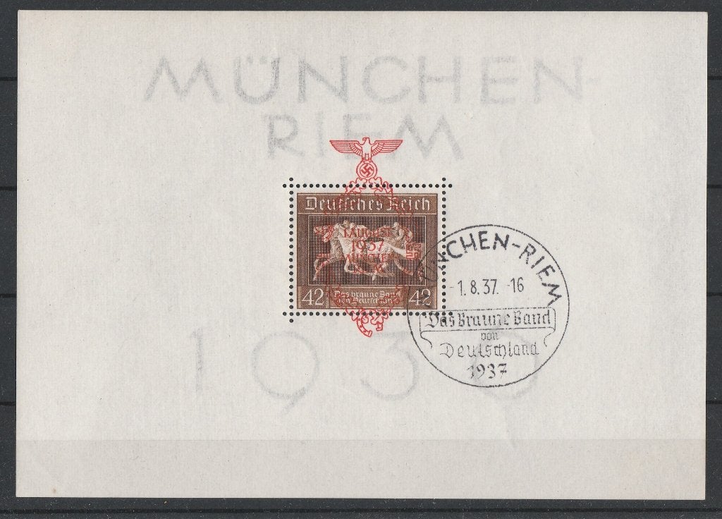 Duitse Rijk blok 10 1937 gestempeld, Postzegels en Munten, Postzegels | Europa | Duitsland, Ophalen of Verzenden, BRD, Gestempeld