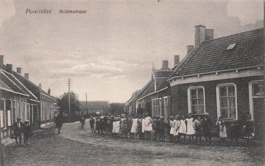 703-316-053 Poortvliet Molenstraat, Verzamelen, Ansichtkaarten | Nederland, Verzenden, Voor 1920, Zeeland