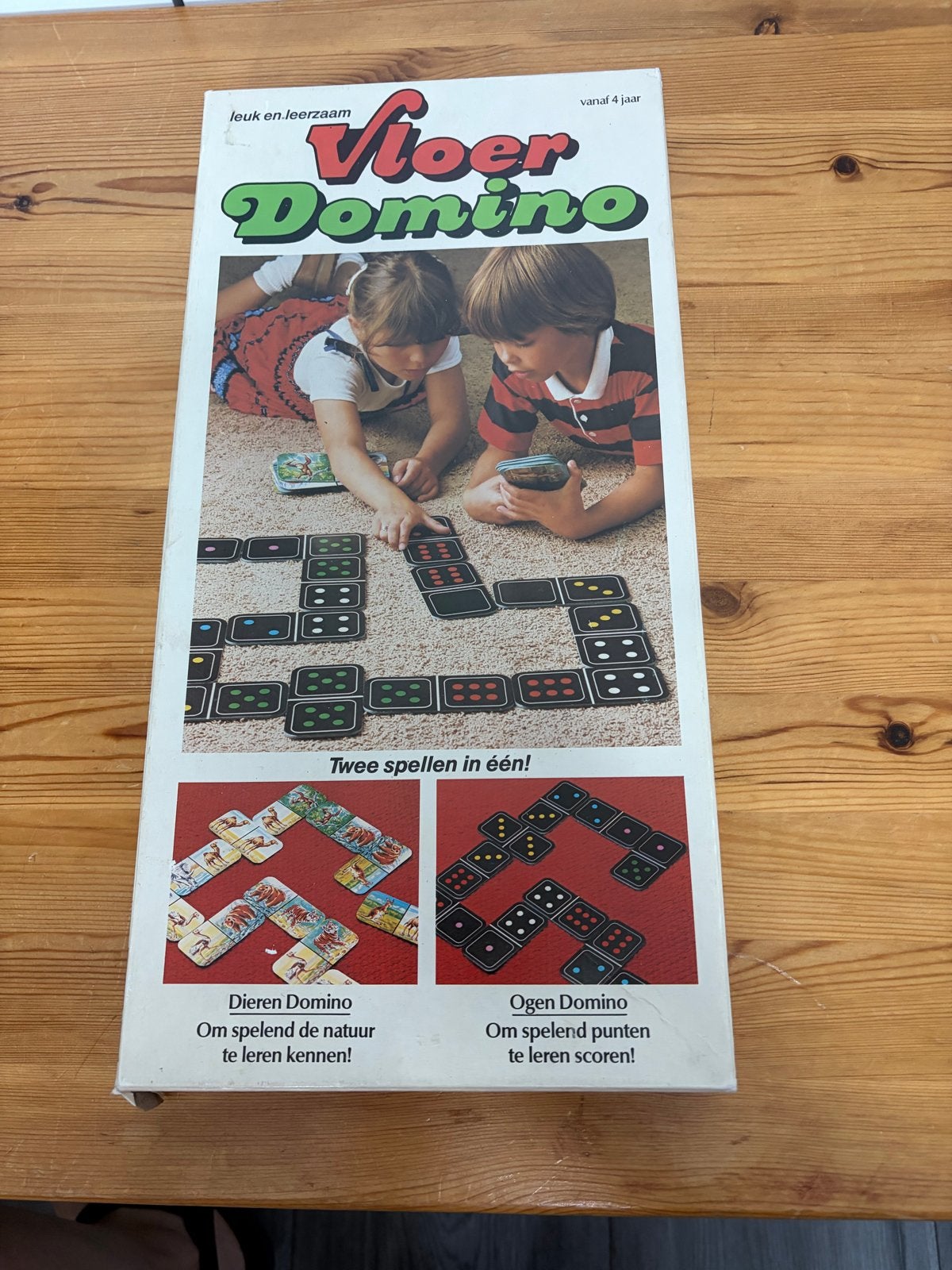 Vloer Domino: Dieren & Ogen Domino (2-in-1), Een of twee spelers, Ophalen of Verzenden, Gebruikt